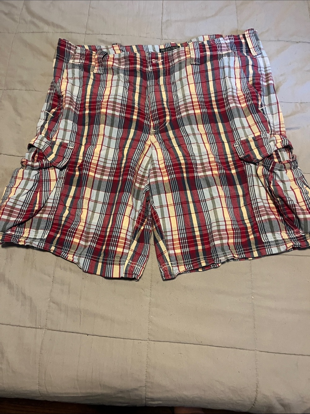 Polo by Ralph Lauren Red Plaid Cargo Shorts